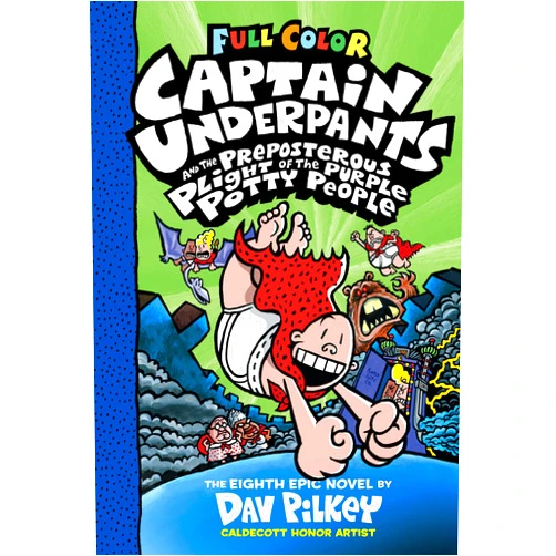 By Dav Pilkey (Author, Illustrator) Captain Underpants and the Preposterous Plight of the Purple Potty People: Color Edition (Captain Underpants #8): From the Creator of Dog Man