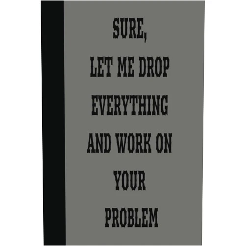 Mr M Mekhail SURE, LET ME DROP EVERYTHING AND WORK ON YOUR PROBLEM