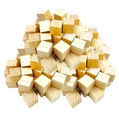 Cheardia 150 Pack 1 Inch Wooden Blocks for Crafts, Unfinished Wood Cubes Square Blank Block for Crafts Making, DIY Decor