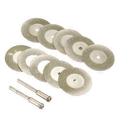 Lukcase Diamond Cutting Wheel Cut Off Discs Coated Rotary Tools W/Mandrel 40mm for Dremel by YEEZUGO