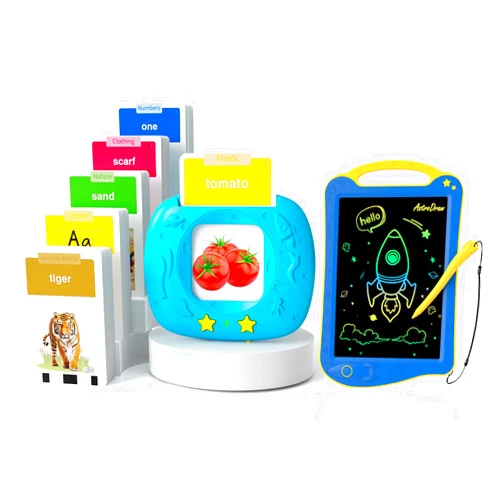 HOMESTEC Toddlers Talking Flash Cards with 288 Sight Words + HOMESTEC Astrodraw Drawing Pad Toys