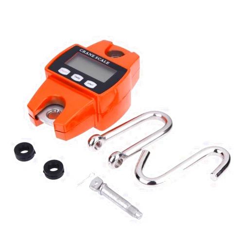 DeeKleen Digital Mini Crane Scale,660lb Capacity,Handheld with Hooks, Heavy Duty Hanging Scale,Backlit Large LCD Display,Large Fish Scale(Orange)