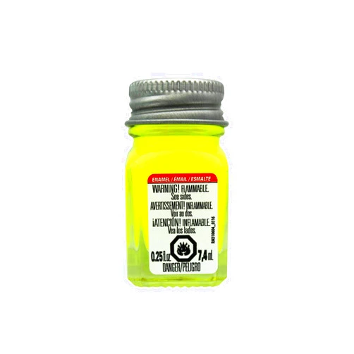 Testors Yellow Fluorescent Enamel Paint Testors 1/4 Oz
