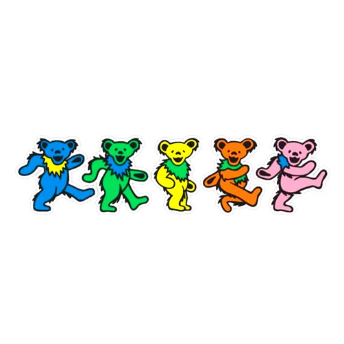Vision Graphics Five Bear Dancing Sticker Bumper Sticker Vinyl Decal 5