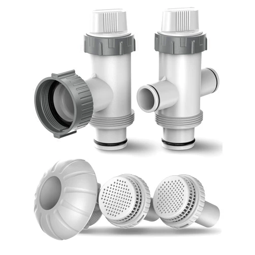 POOLHACKER Above Ground Pool Parts, Pools Replacement Parts for Plunger Valve, Inlet and Outlet Ports Replacement Part Kit, Pool Accessories and Parts