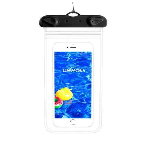 Limoacsea Waterproof Phone Pouch for iPhone 13/12/11 Pro Max and Other Models Under 6.2 inches, IPX8 Waterproof Case Mobile Phone Dry Bag with Double Seal for Swimming Hiking Boating-Black