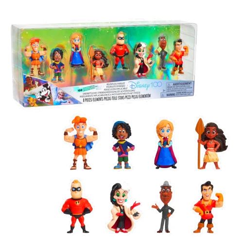 Just Play Disney100 Years of Relentless Pursuit, Limited Edition 8-piece Figure Set, Kids Toys for Ages 3 Up by Just Play