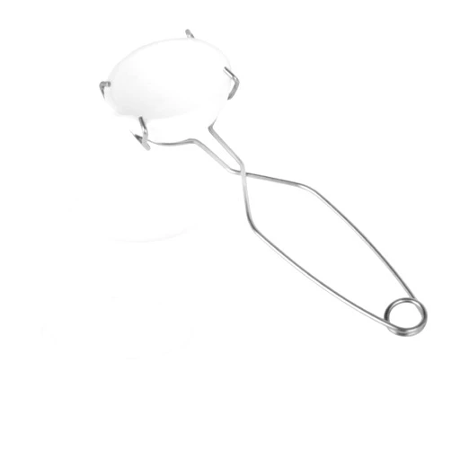 YIEPET 4 Pieces Small Melting Ceramic Crucible Bowl Dish Cup Set Melting Gold Silver Copper with Whip Tongs Handle 2A