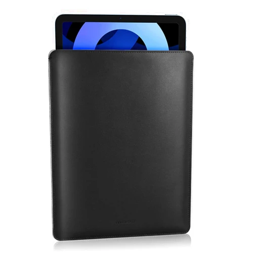 MoKo 9-11 Inch Tablet Sleeve, PU Leather Briefcase Slim Stylish Case Fits New 11-inch iPad Pro M4/iPad Air M2 2024, iPad Air 5/4/3th 10.9/10.5, iPad 10/9/8th Gen 10.9/10.2,Tab S8/S9 11, Black