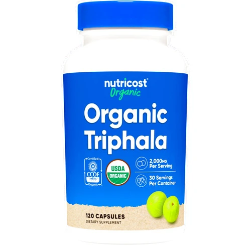 Nutricost Organic Triphala (2,000mg) 120 Capsules - USDA Organic, CCOF Certified, Herbal Supplement, Vegan, GMO-Free, Gluten-Free, 30 Servings
