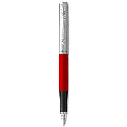 Parker Jotter Originals Fountain Pen, Classic Red Finish, Medium Nib, Blue & Black Ink Fountain Classic Red Standard Packaging