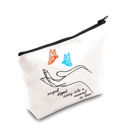 TOBGBE Album Makeup Bag Singer Fans Music Lover Gift Song Lyrics Gift Album Inspired Gift (August Bag)