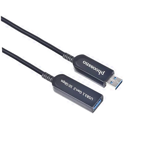 Generic phoossno USB 3.1 Extension Cable Active Optical USB 10Gbps 98ft 30m Compatible with Microsoft Azure Logitech Camera Xbox Touch Screen Kinect Keyboard Mouse Intel RealSense