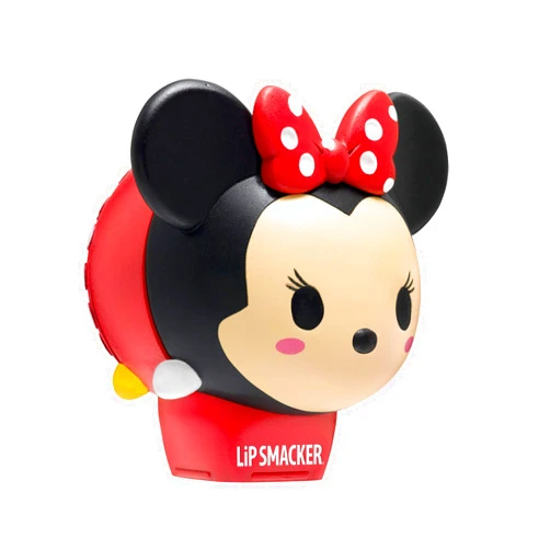 Lip Smacker Disney Minnie Mouse Tsum Tsum Flavored Lip Balm, Minnie Strawberry Lollipop, Clear, For Kids