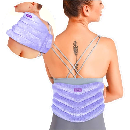 REVIX Microwave Heating Pad for Back with Moist Heat, Extra Large Microwavable Heated Wrap for Lumbar, Waist, Stomach, Shoulder and Neck Hot or Cold Pack, Reusable, Portable