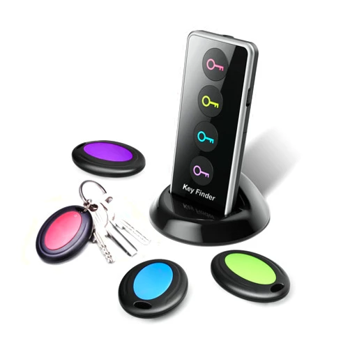 MYLAIM Key Finder Locator,Wireless Key Tracker,131ft Working Range Remote Finder,Tracker for Find Your Keys,Phones,Wallet,TV Remote Control,4 Receivers,No Phone or app Needed,Battery Included