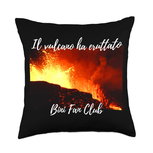 Domenico Bini Fan Club Domenico Bini IL Vulcano Fans Throw Pillow, 18x18, Multicolor