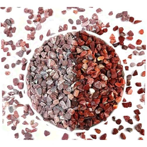 YISZM 2LB Succulent and Cactus Gravel Pebbles, 1/5 Inch Natural Decorative Polished Stones, River Rocks for Vases Gardening Indoor and Outdoor Decorative Rocks, Red