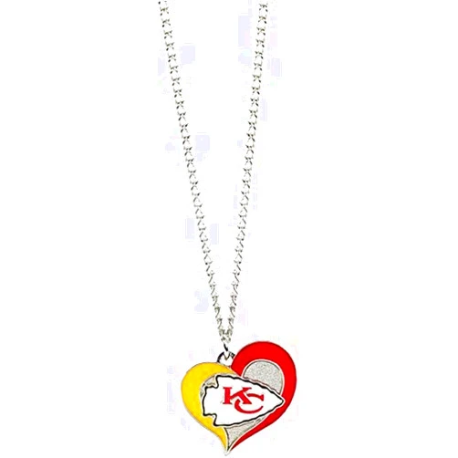 Aminco NFL Swirl Heart Pendant Necklace - Jewelry Gift for Mom, Wife, Sister, Daughter, Best Friend - Ideal Gift for Birthdays, Anniversaries & Special Occasions
