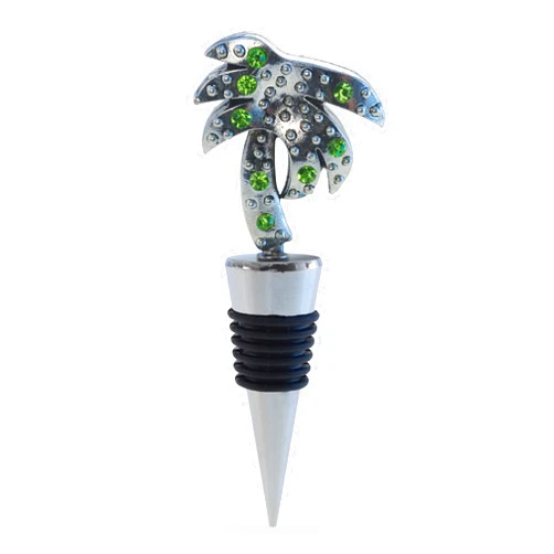 Puzzled Cheers Metal Wine Stopper - Palm Tree