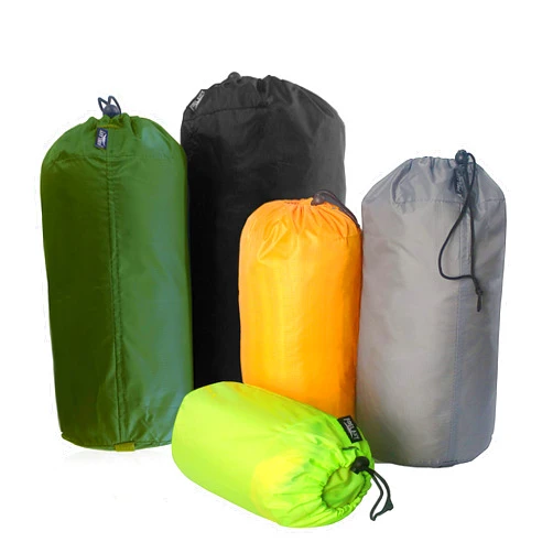 Frelaxy Stuff Sack Set 5-Pack (3L&5L&9L&15L&20L), Ultralight Ditty Bags with Dust Flap for Traveling Hiking Backpacking