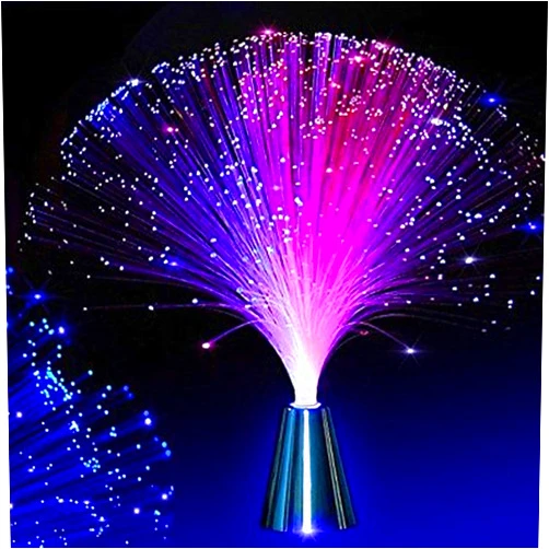 Uonlytech 4pcs Fiber Optic Lamp Color Changing Fiber Optic Lamp Led Multicolor Changing Fiber Light for Table Lamp Bedroom Decoration