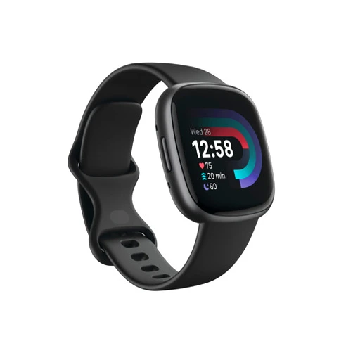 Fitbit Versa 4 Fitness Smartwatch with Daily Readiness, GPS, 24/7 Heart Rate, 40+ Exercise Modes, Sleep Tracking and more, Black/Graphite, One Size (S & L Bands Included)