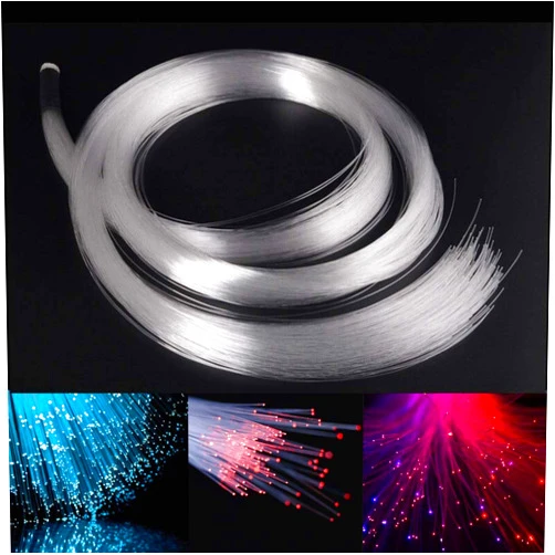 AZIMOM PMMA Plastic 100pcs 0.03in9.8ft End Glow Fiber Optic Cable Strands Roll for Star Sky Ceiling All Kind LED Light Engine Driver
