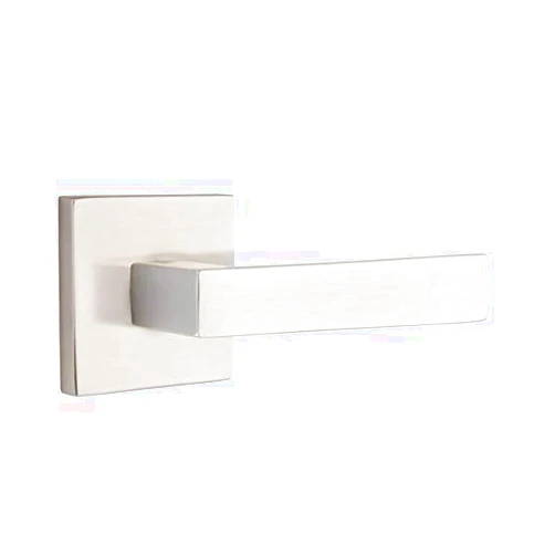 EMTEK Concealed Fastener Square Rosette Passage Set with Matching Finish Dumont Lever - Choice of 7 Finishes - C5110DTUS15 - Satin Nickel (US15)