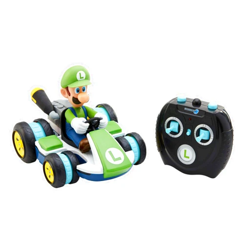 World of Nintendo Super Mario 08988-PLY Nintendo Mario Kart 8 Luigi Mini Anti-Gravity Rc Racer 2.4Ghz, with Full Function Steering Create 360 Spins, Whiles & Drift Up To 100