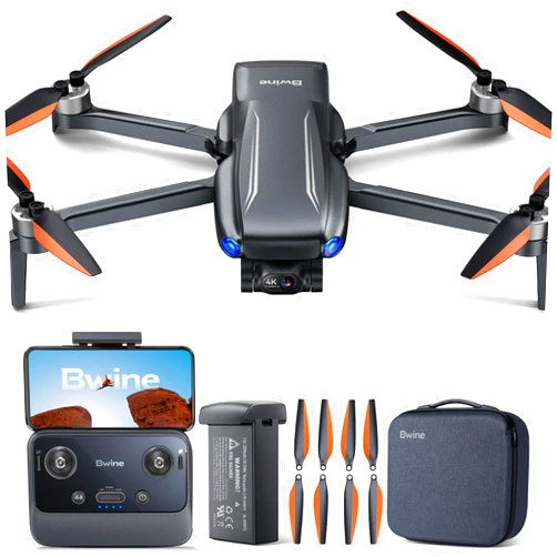 Bwine F7MINI 4K Video 8K Photo Drones with Camera for Adults, 3-Axis Gimbal EIS, 249g FAA-exempt, Over 6KM Transmission, AI GPS Smart Return, Follow, Waypoint, Orbit Fly, Better for Beginner 32Mins