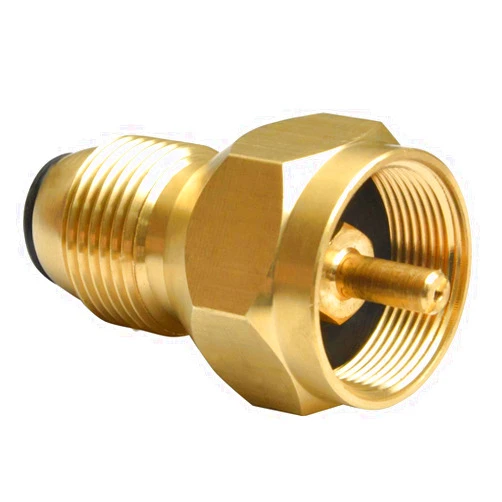 Only fire Onlyfire Propane Refill Adapter for 1 lb Tank, LP Gas Cylinder Tank Coupler for Throwaway Disposable Bottle, Fill 1 Pound Bottles from 20 lb Tank, Solid Brass