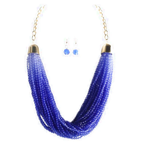 UCHAIUP Bohemian Ethnic Style Multi-Layer Graduated Necklace with Pointed Beads