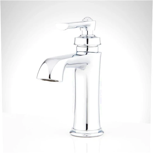 Signature Hardware 433248 Cooper Single Hole Bathroom Faucet with Pop-Up Drain Assembly