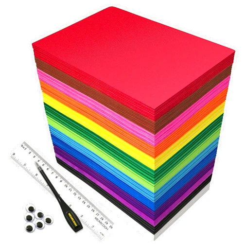 MEARCOOH 104 Pack Foam Sheets Craft 5.5x8.5 inch Eva Color Foam Paper Set for Crafts Project Preschoolers Classroom Scrapbooking DIY Handcraft by MEARCOOH