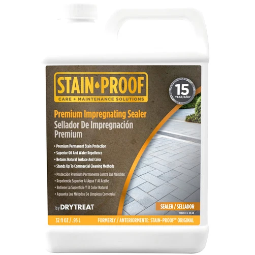 DRY-TREAT Stain Proof Premium Impregnating Sealer - 1 Quart, Protects Against Stains, Water Damage & Dissolved Salts, Sealer for Granite, Marble, Tile & Stone; for Indoor & Outdoor Application