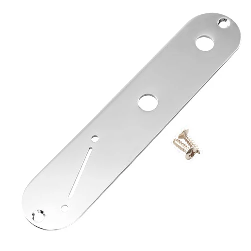 Musiclily Pro 32mm Steel Tele Control Plate with Narrow Pots Hole Spacing and Angled Switch Slot for Telecaster Electric Guitar, Chrome