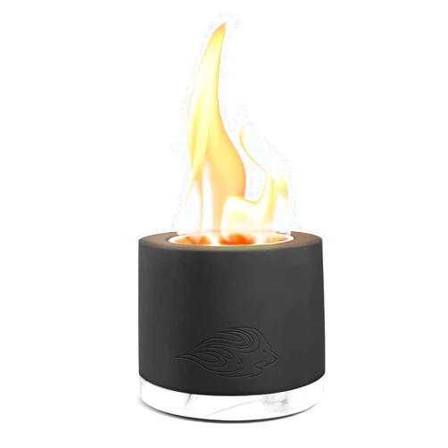 Ciekope Concrete Tabletop Fire Pit Bowl - Table Top Portable Rubbing Alcohol Fireplace Indoor Outdoor Decor Long Time Burning Smokeless Odorless Smores Maker with fire Extinguisher