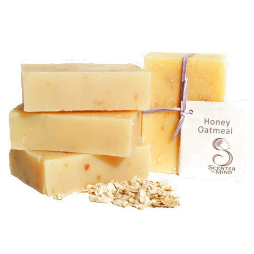 Scenter of the Mind - the original Natural Handmade Soap, Soothing Honey Oatmeal 4-Pack by Scenter of the Mind