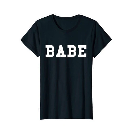 His And Her By Design Tee Company Womens Funny Matching Couples T-Shirt If Found Return To Babe Gift