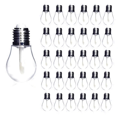 COSIDEA 30PCS Empty lamp bulb lip gloss tube 6ml lipgloss tubes container 0.2oz lip tint containers
