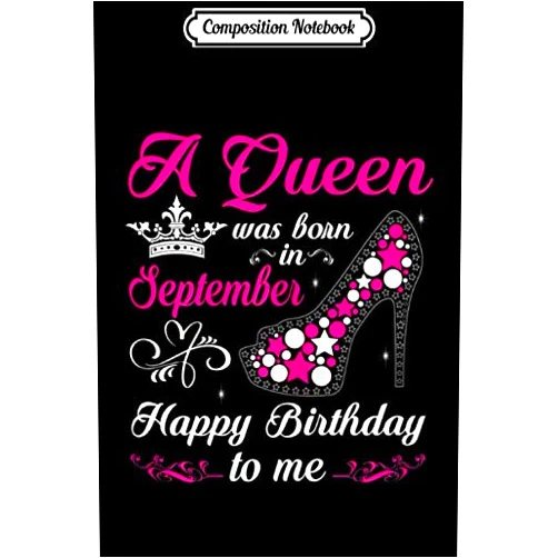 Zodiac Virgo Composition Notebook: Womens A Queen was born in September High Heels Birthday for Womens Journal/Notebook Blank Lined Ruled 6x9 100 Pages