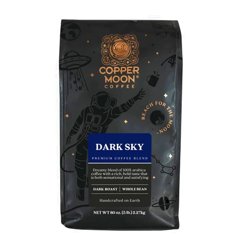 Copper Moon Dark Sky Blend, Dark Roast Coffee, Whole Bean, 5 Lb