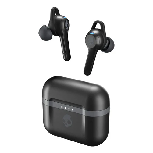 Skullcandy Indy Evo In-Ear Wireless Earbuds, 30 Hr Battery, Microphone, Works with iPhone Android and Bluetooth Devices - Black