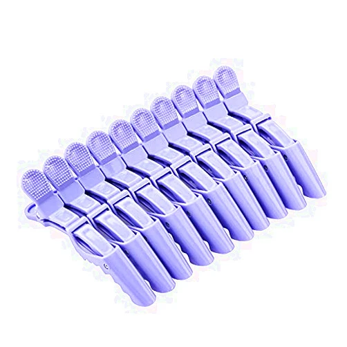 SINNKY Candy Color Alligator Hair Clips for Styling Sectioning，Wide Teeth and Durable Hair Salon Crocodile Hairpin Wide Teeth & Double-Hinged Design. (purple)