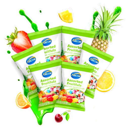 Arcor Assorted Fruit Candy - Individually Wrapped, Delicious Fruit Filled Hard Candy with Strawberry, Cherry, Pineapple, Orange & Lemon Flavors - 6oz Bags (Pack of 6)