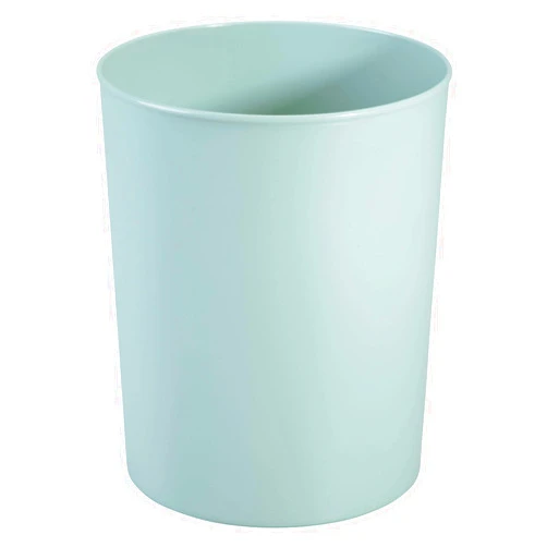 InterDesign iDesign Franklin BPA-Free Plastic Round Waste Basket, Aqua