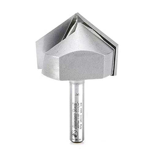 Amana Tool - 45754 Carbide Tipped V-Groove 110 Deg x 1-1/4 Dia x 47/64 x 1/4