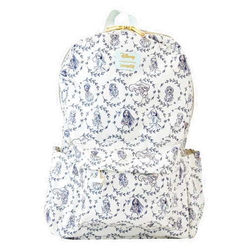 Loungefly Disney Princess AOP Nylon Backpack, White