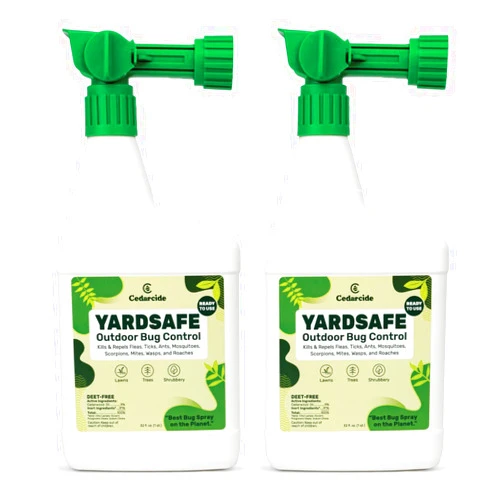 Cedarcide Outdoor YardSafe | Kills & Repels Mosquitoes, Ticks, Fleas, Mites & More with Natural Essential Oils | Family & Pet-Safe | Eco-Friendly | 2 Quarts (64 Oz.)